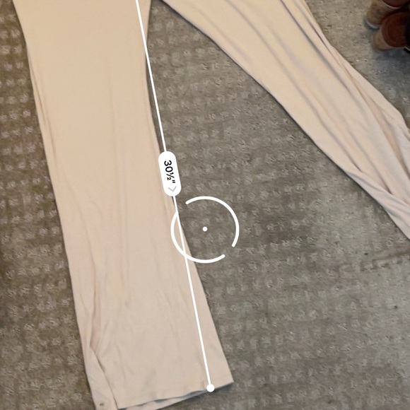 Beige Ribbed Pantsuit. Fashion Nova. Large. - Picture 3 of 15